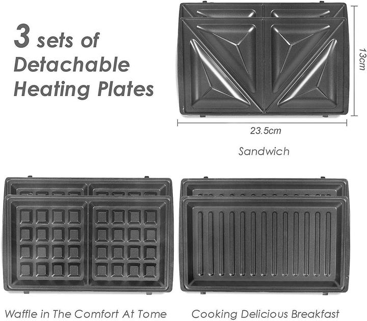 Actual product image Ozavo Sandwich Maker 3 in 1