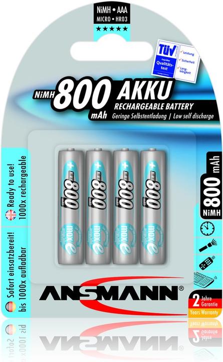 Produktbild Ansmann Maxe (4 Stk., AAA, 800 mAh)