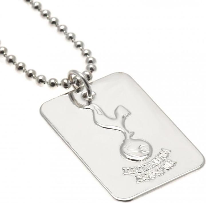 Image du produit Tottenham Hotspur FC Dog Tag et chaîne argentés (100% métal)