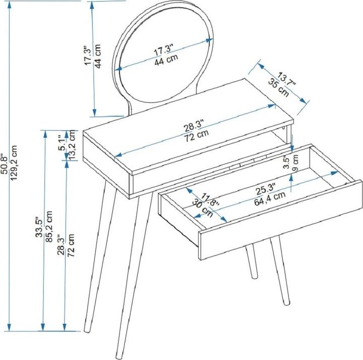 Actual product image Kalune Design Rowen (72 x 129.5 x 35 cm)