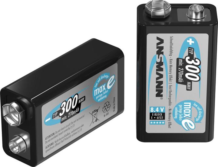 Image du produit Ansmann Bloc E (1 pcs, 9V Block, 270 mAh)