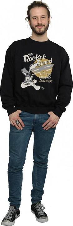 Actual product image Looney Tunes Mens Wile E Coyote Rocket Board Sweatshirt (L)