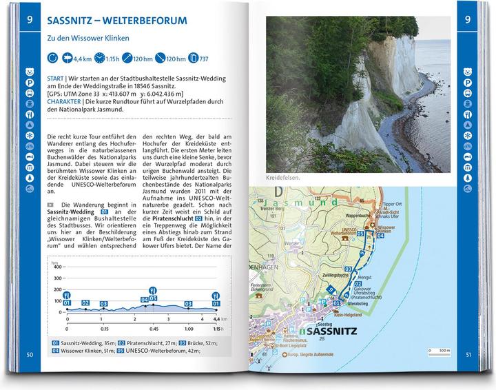 Actual product image Hiking guide Rügen, with Hiddensee and Fischland-Darss-Zingst, 55 tours with