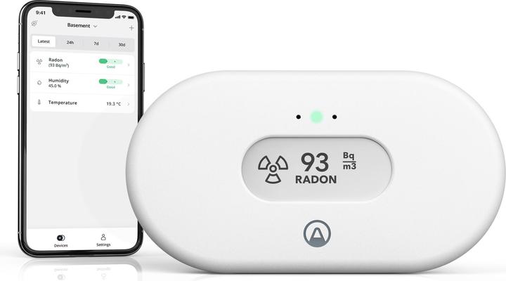 Actual product image Airthings View radon