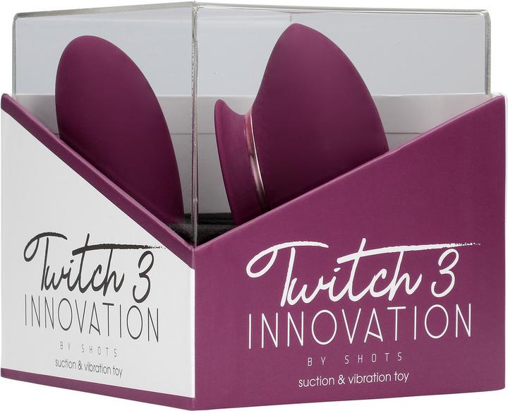 Produktbild Innovation Twitch 3 - Rechargeable Vibrator & Suction - Silicone - 10 Speed - Burgundy