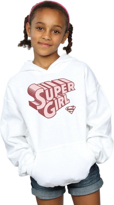 Produktbild Supergirl Retro Logo Kapuzenpullover Mädchen (140, 146)