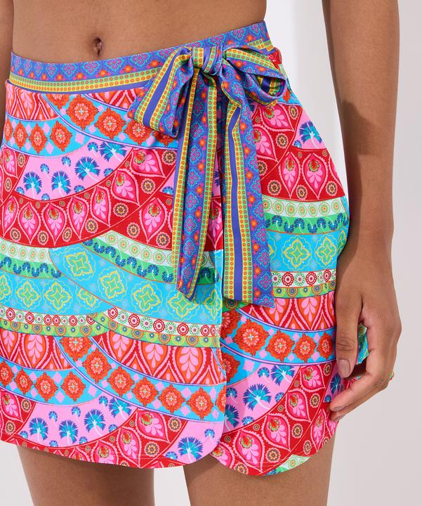 Actual product image Joe Browns Patchwork Tassel Trim Wrap Swim Skirt (40)