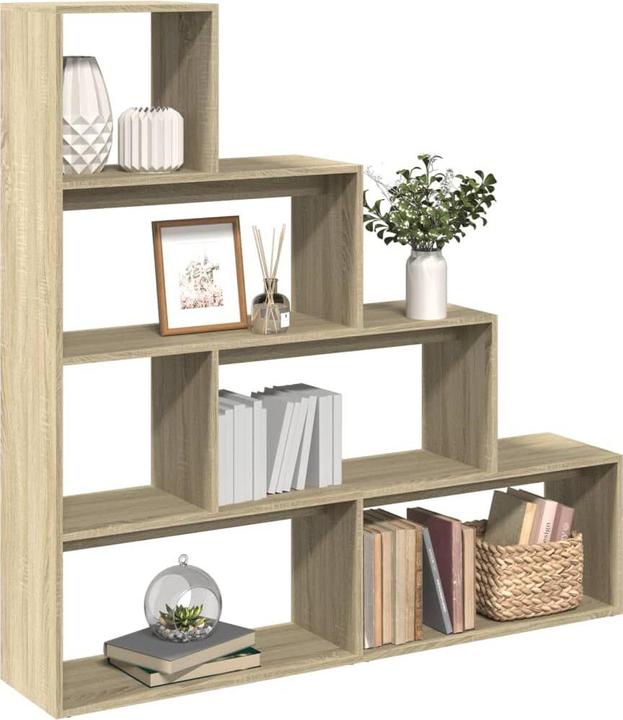 Produktbild VidaXL Raumteiler Bücherregal Standregal Treppenregal 4 Stufen Sonoma-Eiche