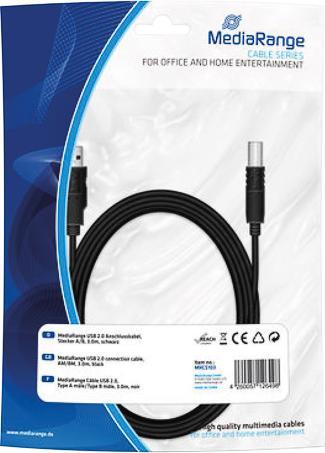 Actual product image MediaRange USB type A - USB type B (3 m, USB 2.0)