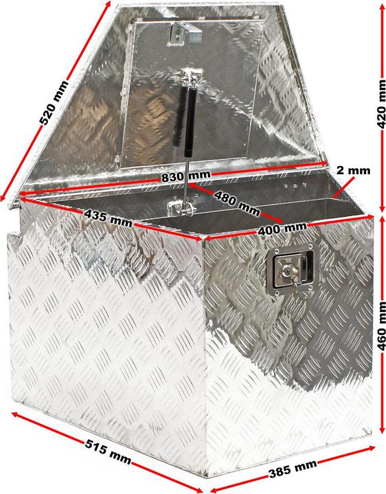 Immagine prodotto Wiltec Scatola in alluminio (83 x 48 x 46 cm)