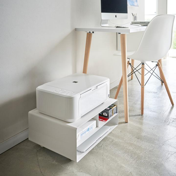 Immagine prodotto Yamazaki Stazione stampante a torre, bianca (48 x 37 x 19 cm)