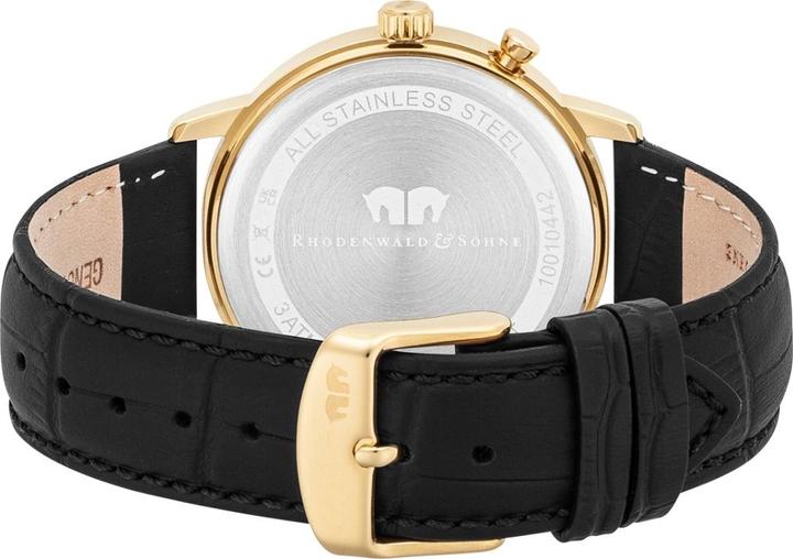 Actual product image Multifunctions Moontime II Genuine Leather Yellow Gold - 34082 (Analogue wristwatch, 40 mm)