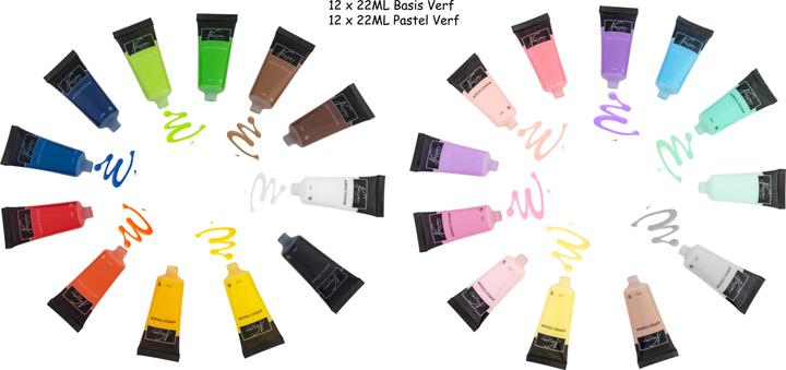 Produktbild Art Sensations Nassau Acrylfarbe Basis und Pastelle (Schwarz, 24 ml)