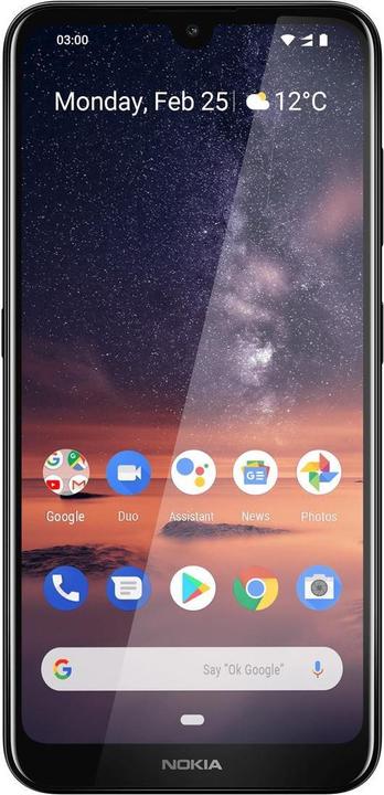 Actual product image Nokia 3.2 (16 GB, Black, 6.26", Dual SIM + SD, 13 Mpx, 4G)