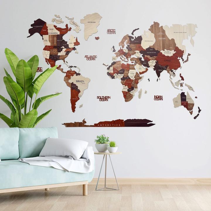 Image du produit Green Split Carte du monde (225 x 135 cm, 150 x 90 cm)