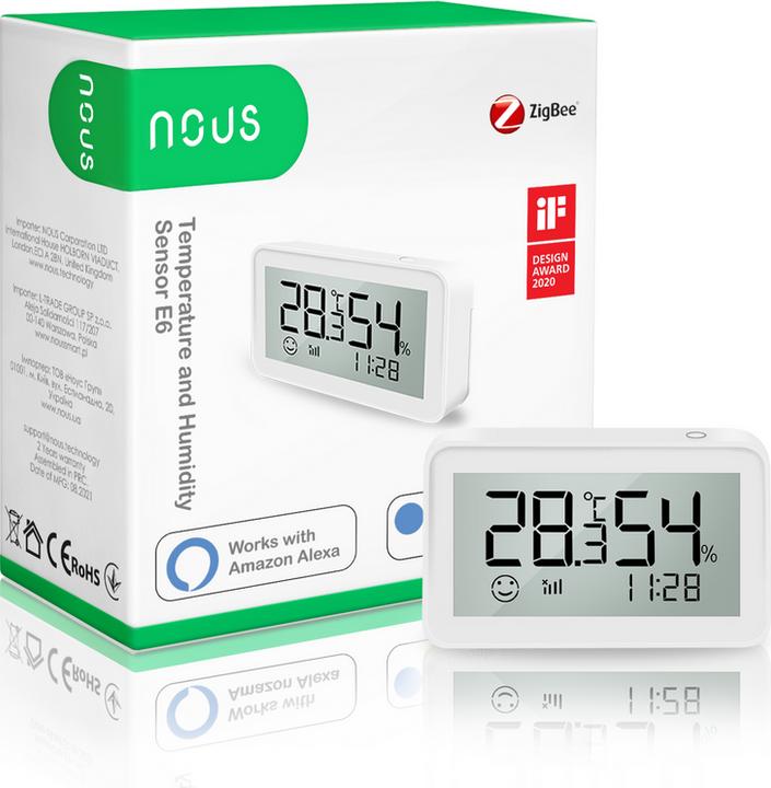 Produktbild Nous Smart LCD Temperature and Humidity Sensor E6 ZigBee