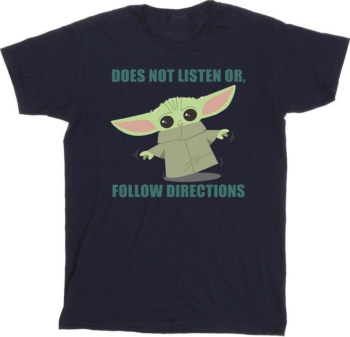 Produktbild Star Wars The Mandalorian Grogu Does Not Listen TShirt Mädchen (140, 146)