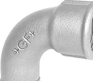 Actual product image Georg Fischer Galvanised short bend,1/2in BSPT M-BSPPF