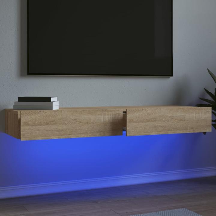 Immagine prodotto VidaXL TV Schrank mit LED-Leuchten Fernsehschrank Lowboard 2 Stk. Sonoma-Eiche