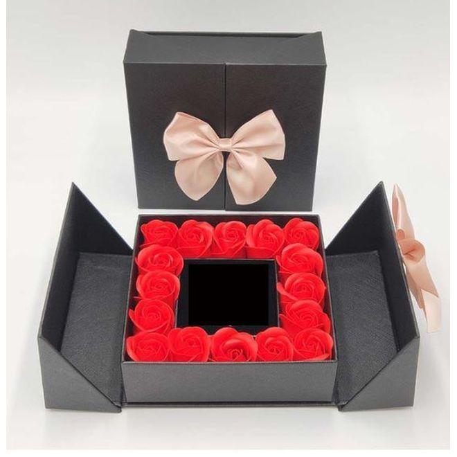 Immagine prodotto MU Style Scatola regalo Serie Frame con rose (15,5x15x5,3 cm) (Scatola da regalo, 1 x)
