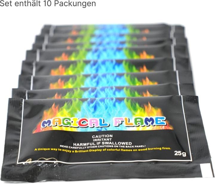 Actual product image Hermex Magic-Fire-Powder Powder for flame colouring Fire Colour Powder Set