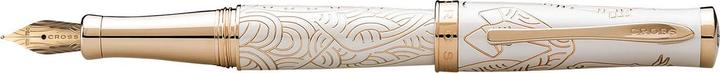 Cross Sauvage Plume Laque Blanc - 2014 Year of the Horse - Bec 18Kt (White)