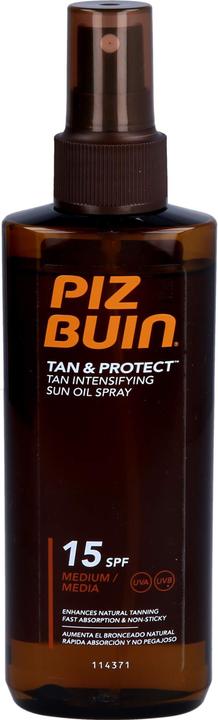 Immagine prodotto Piz Buin Olio spray abbronzante e protettivo (Spray solare, SPF 15, 150 ml, 164 g)