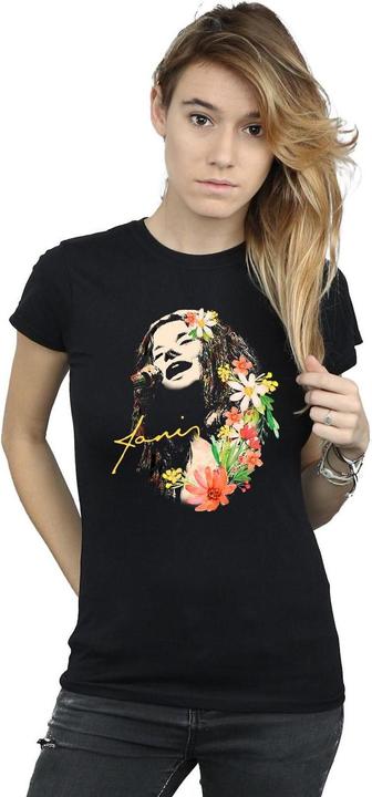 Immagine prodotto Janis Joplin Floral Pattern Maglietta Donna (XXL)