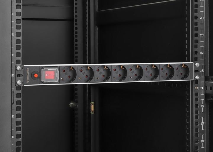 Actual product image Intellinet Socket strip 8-fold Schuko with overload protection (8 x, CEE 7/3, 3 m)