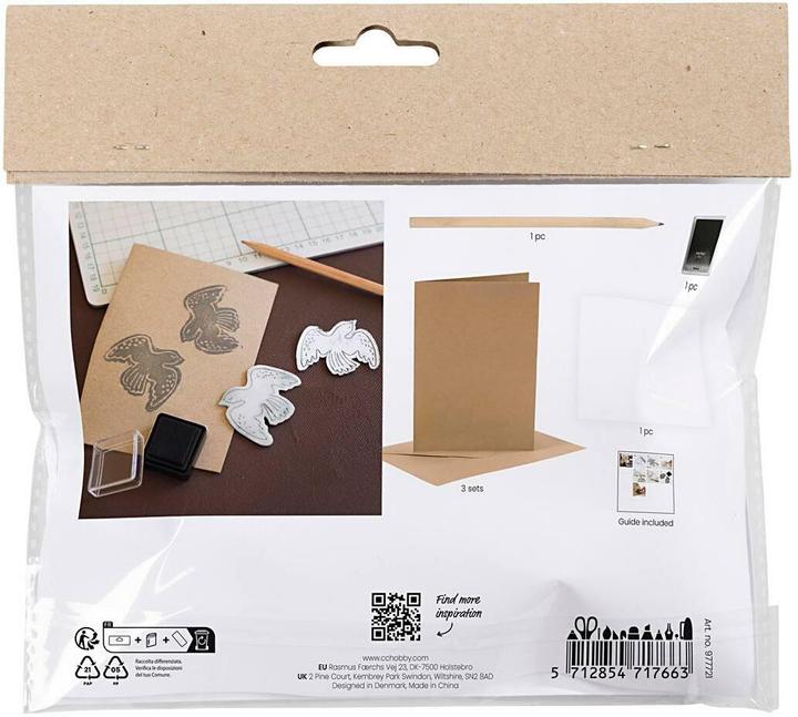 Produktbild Creativ Company Bastelset Stempeldruck Tauben