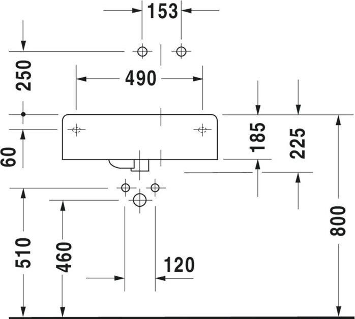 Actual product image Duravit Universal bowl SCOLA m ÜL HLB 615x460mm 1 HL Be right white (460 mm, 615 mm)