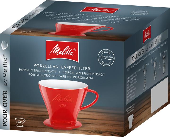 Actual product image Melitta Porcelain Coffee Filter (Dripper) 102 - Red