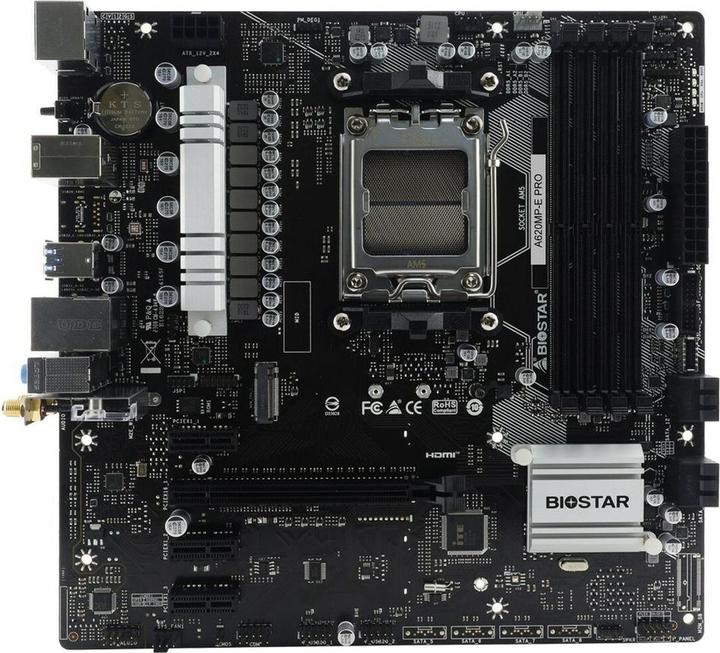 Actual product image Biostar MB A620MP-E Pro (A620,AM5,mATX,AMD) (AM5, AMD A620, mATX)