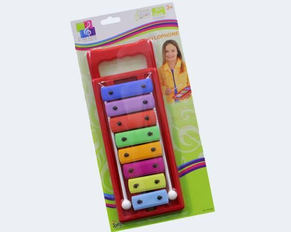 Productafbeelding 707304 Xylofoon met 8 noten, xylofoon van kunststof, kinderxylofoon ca. 25 cm,