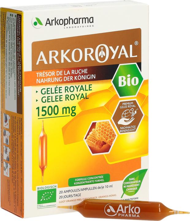 Produktbild Arkopharma Arkoroyal Bio Gelée Royal Ampullen 1500mg (20 Stück, Ampulle, 383 g)