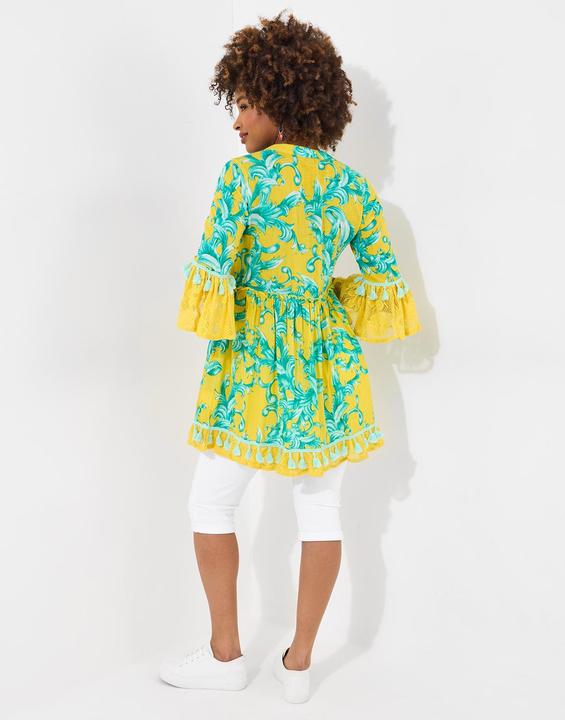 Produktbild Joe Browns Boho Print Lace Sleeve Beaded Cotton Tunic Dress (38)