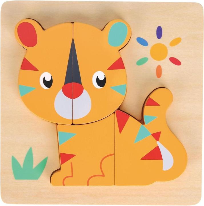 Actual product image Spielba Puzzle-Set mit Panda, Elefant, Giraffe