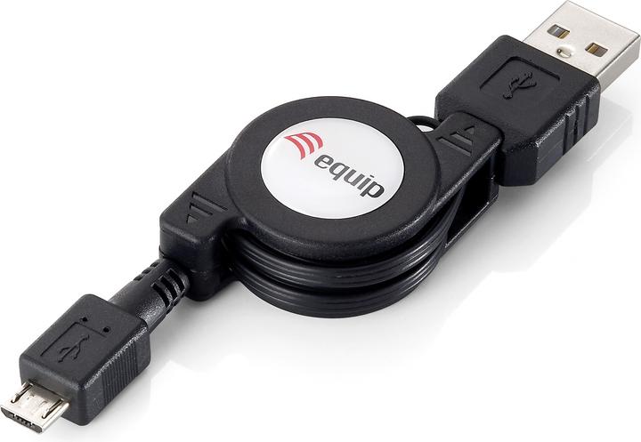 equip USB Kabel Aufrollbar (1 m, USB 2.0)