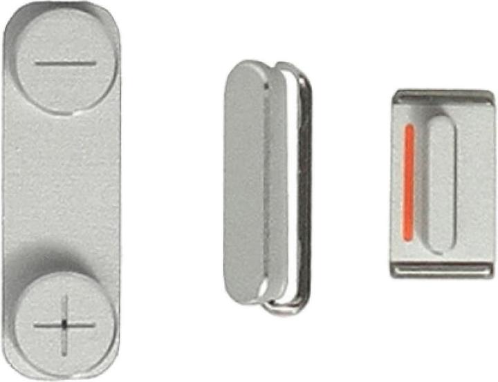 Actual product image Foxconn iPhone 5 Button Set Power Mute Volume silver (iphone 5)