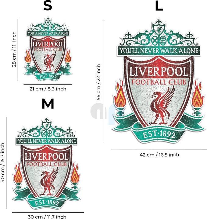 Actual product image Iconic Liverpool FC - Logo - Wooden Puzzle Size S (150 pieces) (150 pieces)