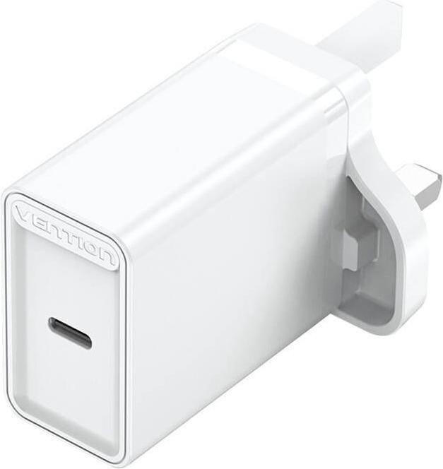Image du produit Vention Chargeur mural USB-C FADW0-UK (20 W) UK Blanc (20 W)