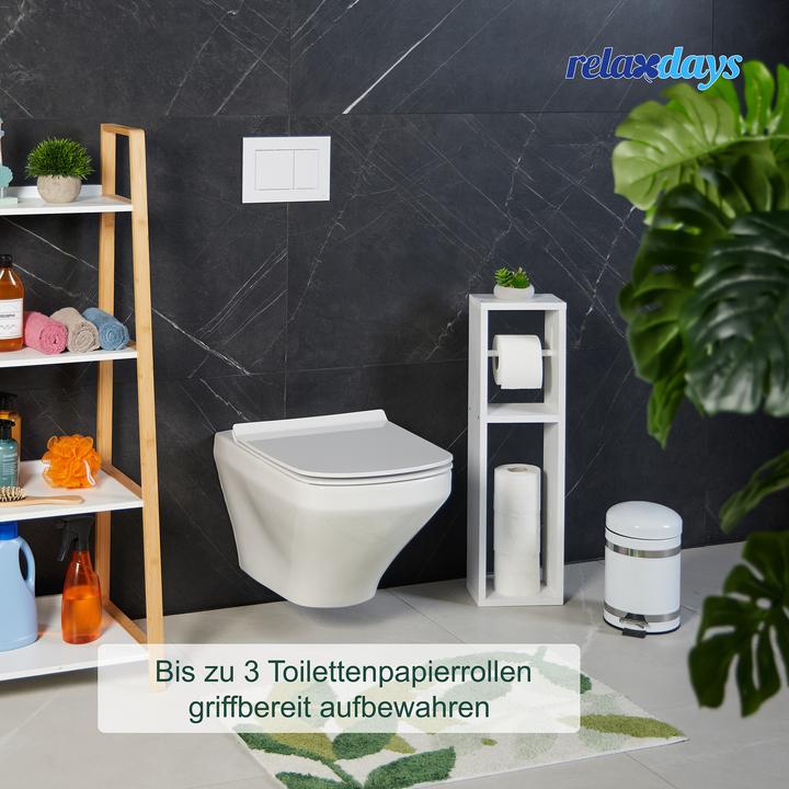 Actual product image Relaxdays Toilet roll holder