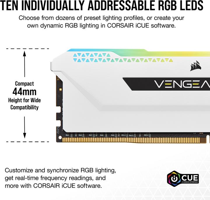 Actual product image Corsair Vengeance RGB Pro SL (2 x 8GB, 3600 MHz, DDR4-RAM, DIMM)