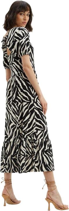 Actual product image Dorothy Perkins Womens/Ladies Zebra Print Tie Back Petite Relaxed Midi Dress (30)