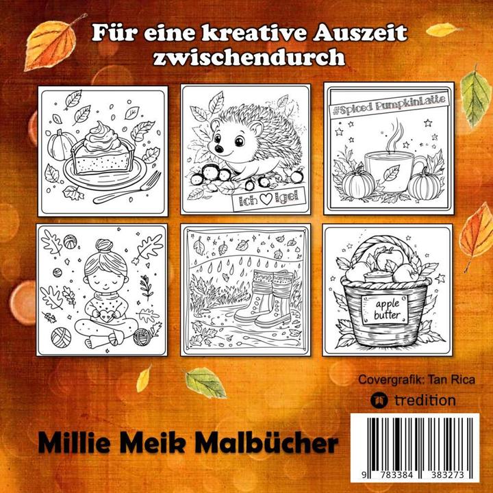Produktbild Herbst Malbuch für Erwachsene - Mini-Malbuch - Einfaches Malbuch - Herbst Ausmalbilder