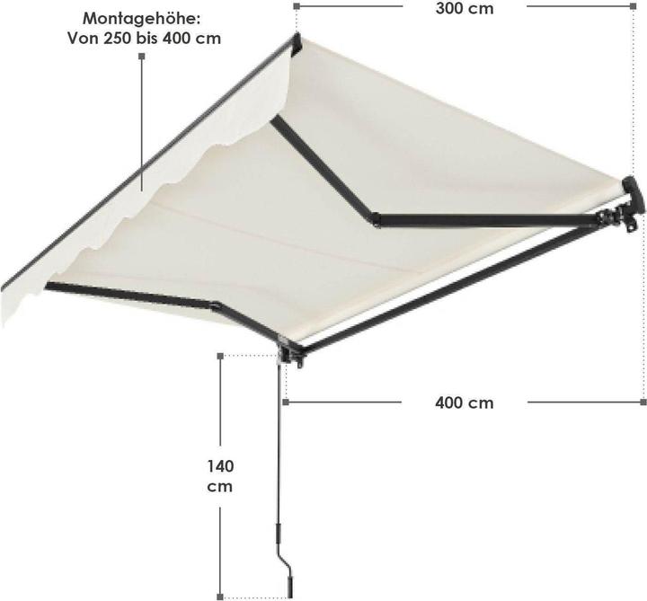 Image du produit Juskys Gelenkarmmarkise (4 m)