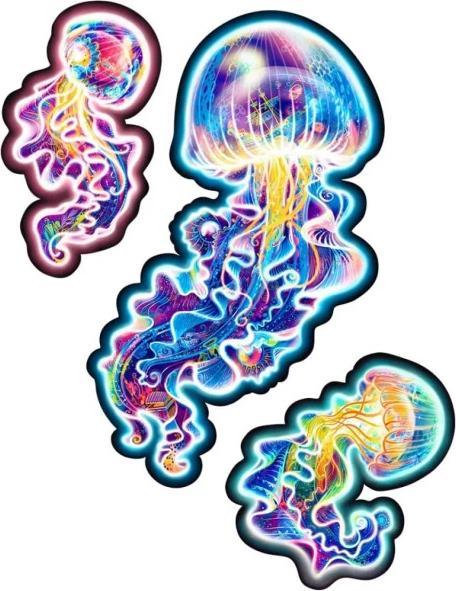 Produktbild Unidragon Holzpuzzle Charming Qualle - Grösse L (330 Teile)