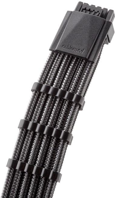 Produktbild CableMod Pro ModMesh 12VHPWR auf 3x PCI-e Verlängerung - 45cm, carbon
