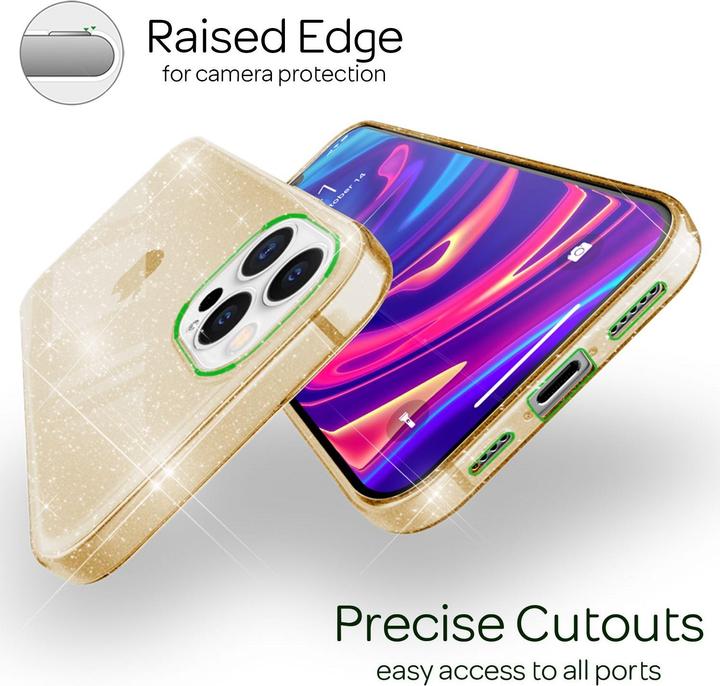 Produktbild Nalia Klare Glitzer Silikon Hülle (Apple iPhone 13 Pro)