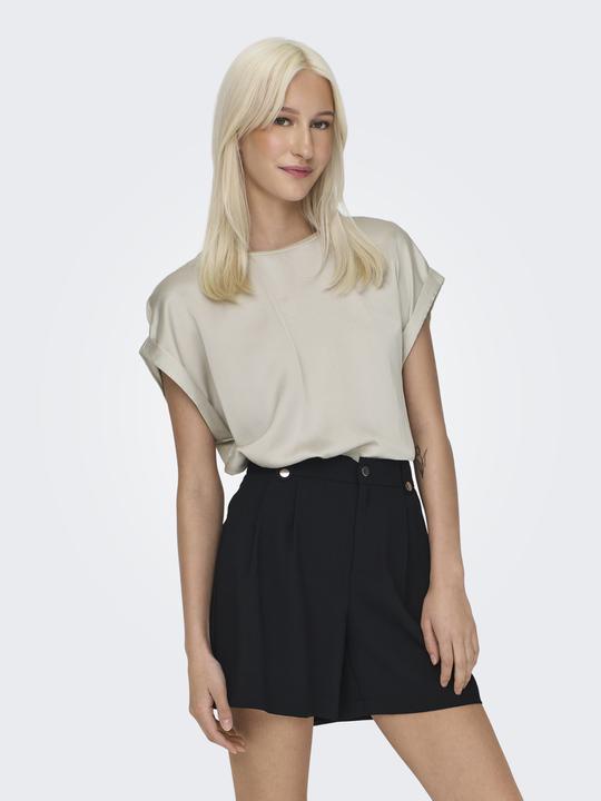 Image du produit Only Coupe normale Col rond Manches retroussées Top Top (XS)